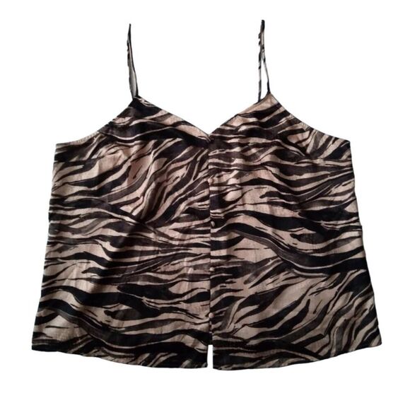 Nine West Plus Size Tan and Black Zebra Print Lightweight Camisole Women's XXL - Picture 1 of 12
